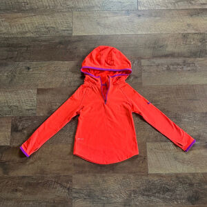 Girls Nike Pro Orange Hoodie XS